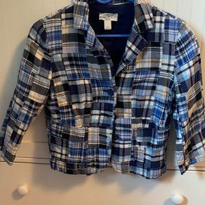 Loft madras plaid jacket